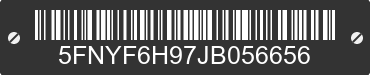 2018 HONDA Pilot 5FNYF6H97JB056656 VIN decoded