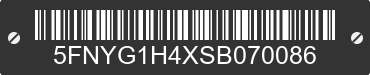 2025 HONDA Pilot 5FNYG1H4XSB070086 VIN decoded