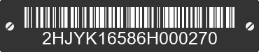 2006 HONDA Ridgeline 2HJYK16586H000270 VIN decoded