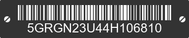 2004 HUMMER H2 5GRGN23U44H106810 VIN decoded