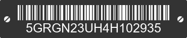 2004 HUMMER H2 5GRGN23UH4H102935 VIN decoded