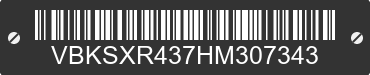 2017 HUSQVARNA Closed Course Competition VBKSXR437HM307343 VIN decoded