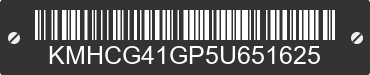 2005 HYUNDAI Accent KMHCG41GP5U651625 VIN decoded