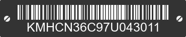 2007 HYUNDAI Accent KMHCN36C97U043011 VIN decoded