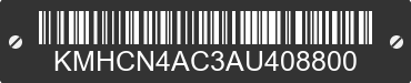 2010 HYUNDAI Accent KMHCN4AC3AU408800 VIN decoded