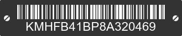 2008 HYUNDAI Azera KMHFB41BP8A320469 VIN decoded