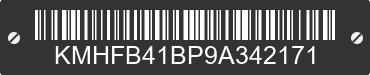 2009 HYUNDAI Azera KMHFB41BP9A342171 VIN decoded