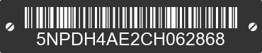 2012 HYUNDAI Elantra 5NPDH4AE2CH062868 VIN decoded