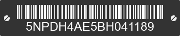 2011 HYUNDAI Elantra 5NPDH4AE5BH041189 VIN decoded