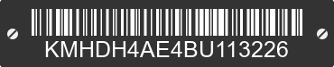 2011 HYUNDAI Elantra KMHDH4AE4BU113226 VIN decoded