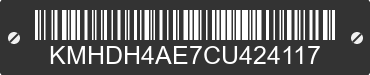 2012 HYUNDAI Elantra KMHDH4AE7CU424117 VIN decoded