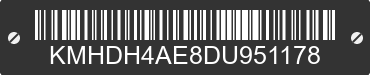 2013 HYUNDAI Elantra KMHDH4AE8DU951178 VIN decoded