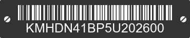 2005 HYUNDAI Elantra KMHDN41BP5U202600 VIN decoded