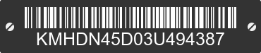 2003 HYUNDAI Elantra KMHDN45D03U494387 VIN decoded