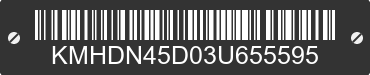 2003 HYUNDAI Elantra KMHDN45D03U655595 VIN decoded