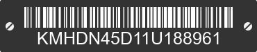 2001 HYUNDAI Elantra KMHDN45D11U188961 VIN decoded