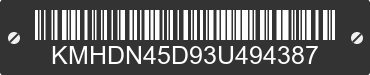 2003 HYUNDAI Elantra KMHDN45D93U494387 VIN decoded