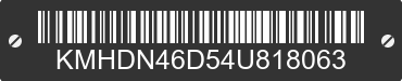 2004 HYUNDAI Elantra KMHDN46D54U818063 VIN decoded