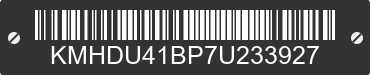 2007 HYUNDAI Elantra KMHDU41BP7U233927 VIN decoded