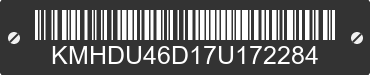 2007 HYUNDAI Elantra KMHDU46D17U172284 VIN decoded