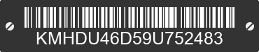 2009 HYUNDAI Elantra KMHDU46D59U752483 VIN decoded