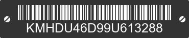2009 HYUNDAI Elantra KMHDU46D99U613288 VIN decoded