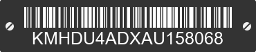 2010 HYUNDAI Elantra KMHDU4ADXAU158068 VIN decoded