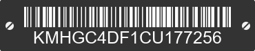 2012 HYUNDAI Genesis KMHGC4DF1CU177256 VIN decoded