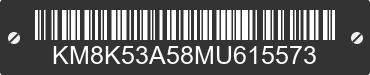 2021 HYUNDAI Kona KM8K53A58MU615573 VIN decoded
