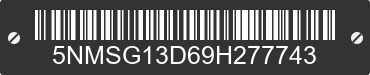 2009 HYUNDAI Santa Fe 5NMSG13D69H277743 VIN decoded