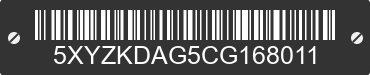 2012 HYUNDAI Santa Fe 5XYZKDAG5CG168011 VIN decoded