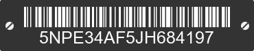 2018 HYUNDAI Sonata 5NPE34AF5JH684197 VIN decoded