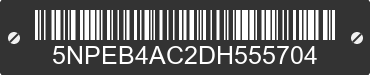 2013 HYUNDAI Sonata 5NPEB4AC2DH555704 VIN decoded
