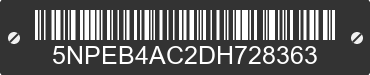 2013 HYUNDAI Sonata 5NPEB4AC2DH728363 VIN decoded