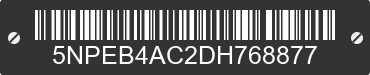 2013 HYUNDAI Sonata 5NPEB4AC2DH768877 VIN decoded