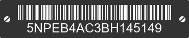 2011 HYUNDAI Sonata 5NPEB4AC3BH145149 VIN decoded