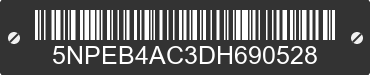 2013 HYUNDAI Sonata 5NPEB4AC3DH690528 VIN decoded