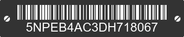 2013 HYUNDAI Sonata 5NPEB4AC3DH718067 VIN decoded