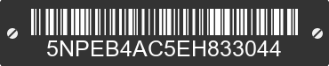 2014 HYUNDAI Sonata 5NPEB4AC5EH833044 VIN decoded