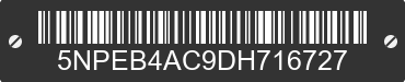 2013 HYUNDAI Sonata 5NPEB4AC9DH716727 VIN decoded