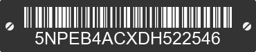 2013 HYUNDAI Sonata 5NPEB4ACXDH522546 VIN decoded