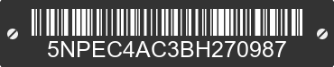 2011 HYUNDAI Sonata 5NPEC4AC3BH270987 VIN decoded