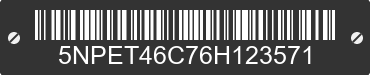 2006 HYUNDAI Sonata 5NPET46C76H123571 VIN decoded
