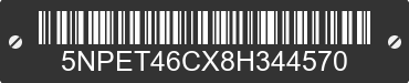 2008 HYUNDAI Sonata 5NPET46CX8H344570 VIN decoded