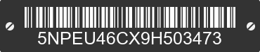 2009 HYUNDAI Sonata 5NPEU46CX9H503473 VIN decoded