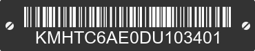 2013 HYUNDAI Veloster KMHTC6AE0DU103401 VIN decoded