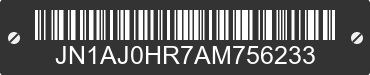 2010 INFINITI EX35 JN1AJ0HR7AM756233 VIN decoded