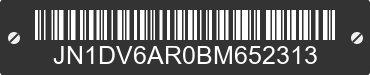 2011 INFINITI G25 JN1DV6AR0BM652313 VIN decoded