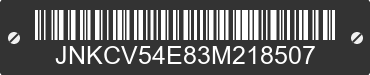 2003 INFINITI G35 JNKCV54E83M218507 VIN decoded