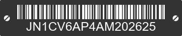 2010 INFINITI G37 JN1CV6AP4AM202625 VIN decoded